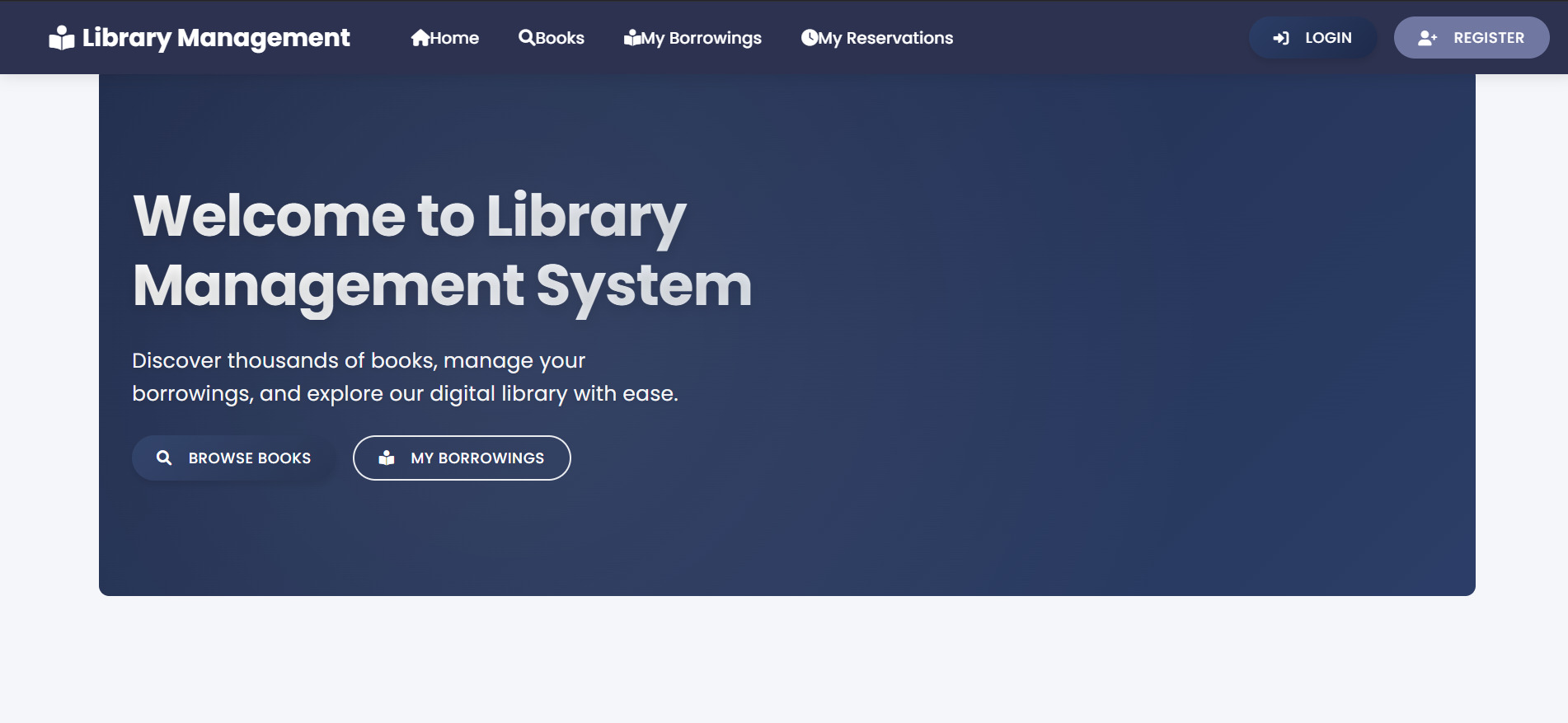 Library Management System screenshot